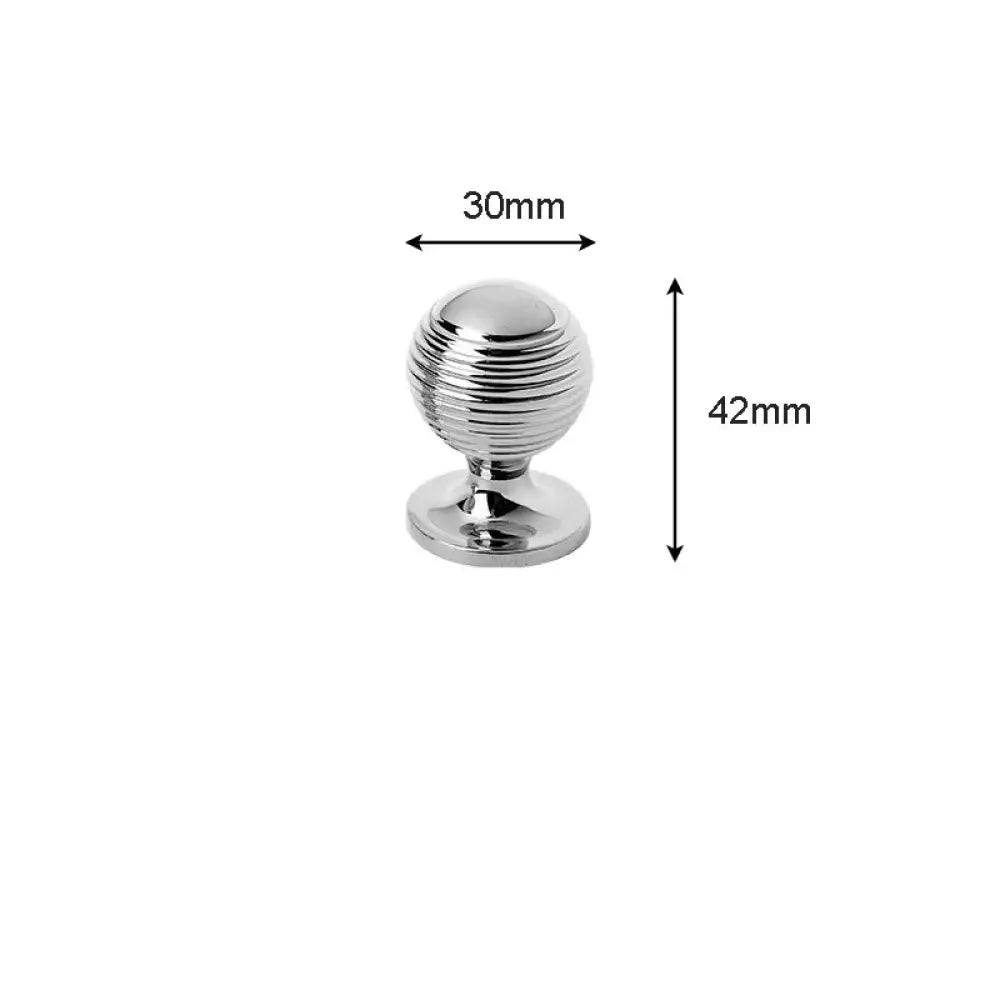 Polished Brass Cabinet Handles – PVD Gold and Chrome Wardrobe Knobs and Drawer Pulls Chrome 30mm Handles