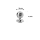 Polished Brass Cabinet Handles – PVD Gold and Chrome Wardrobe Knobs and Drawer Pulls Chrome 30mm Handles