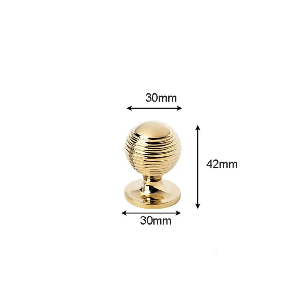 Polished Brass Cabinet Handles – PVD Gold and Chrome Wardrobe Knobs and Drawer Pulls PVD 30MM Handles