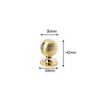 Polished Brass Cabinet Handles – PVD Gold and Chrome Wardrobe Knobs and Drawer Pulls PVD 30MM Handles