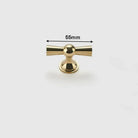 Polished Gold and Silver T-Bar Cabinet Handles – Modern Drawer and Wardrobe Pulls (55mm-220mm) TB2036-055PG Handles