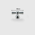 Polished Gold and Silver T-Bar Cabinet Handles – Modern Drawer and Wardrobe Pulls (55mm-220mm) TB2036-055PS Handles