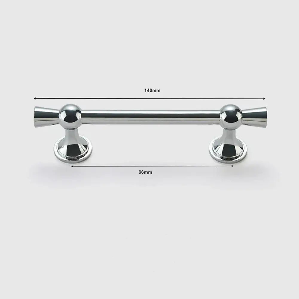 Polished Gold and Silver T-Bar Cabinet Handles – Modern Drawer and Wardrobe Pulls (55mm-220mm) TB2036-140PS Handles