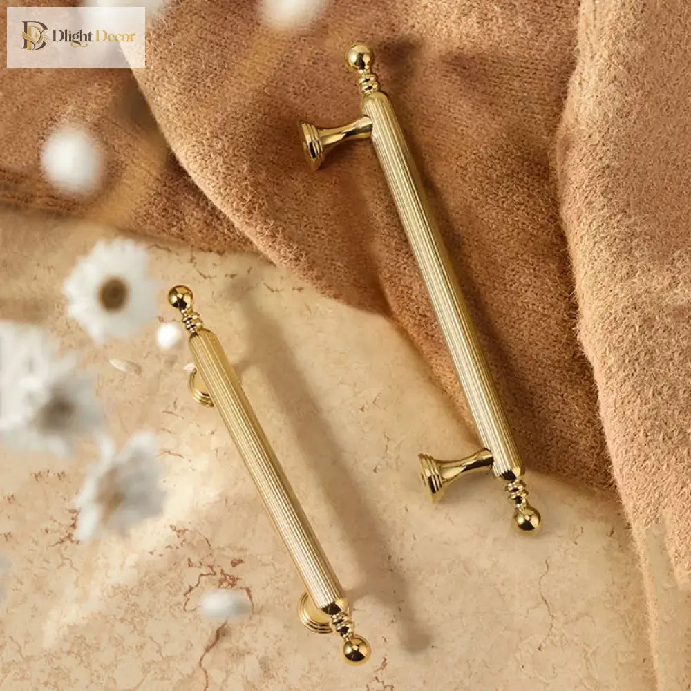 Polished Gold Brass Furniture Handles – Chrome Cabinet Pulls and French Wardrobe Drawer Knobs Handles