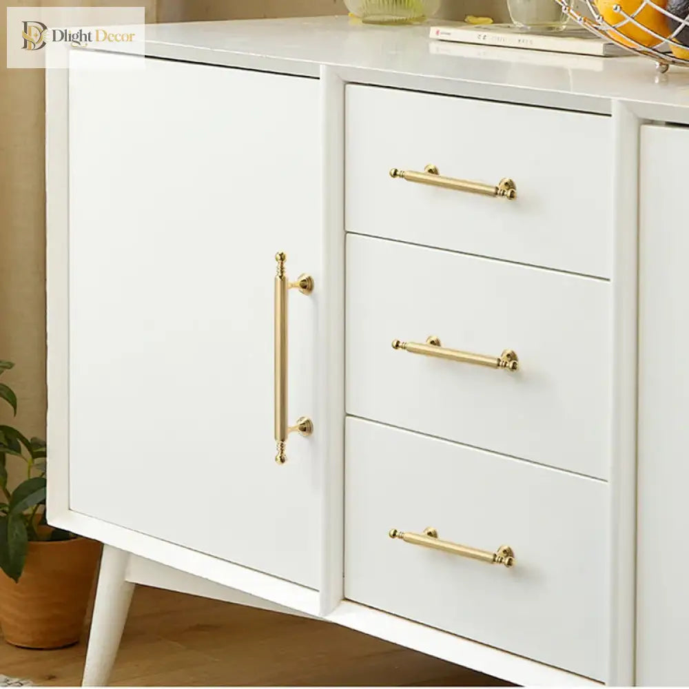 Polished Gold Brass Furniture Handles – Chrome Cabinet Pulls and French Wardrobe Drawer Knobs Handles