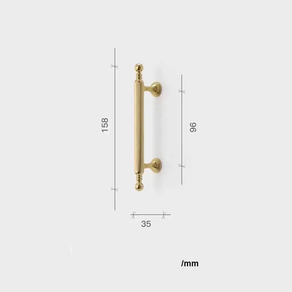 Polished Gold Brass Furniture Handles – Chrome Cabinet Pulls and French Wardrobe Drawer Knobs TB9021-PG158 Handles