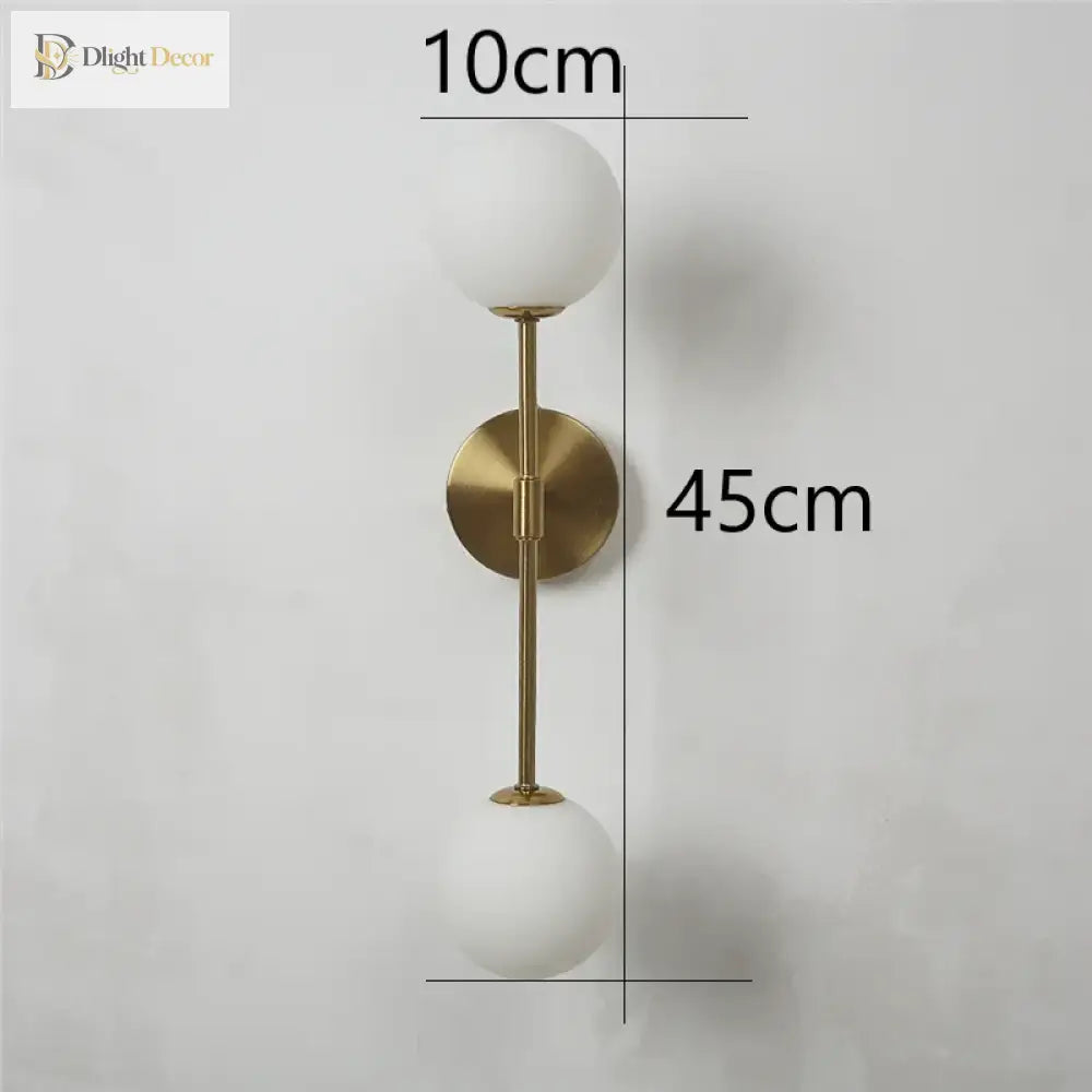 Post - Modern Wall Lamps - Led Golden Glass Light With G9 Bulb For Nordic Creative Bedroom Living