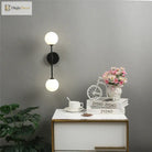 Post - Modern Wall Lamps - Led Golden Glass Light With G9 Bulb For Nordic Creative Bedroom Living