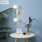 Post - Modern Wall Lamps - Led Golden Glass Light With G9 Bulb For Nordic Creative Bedroom Living