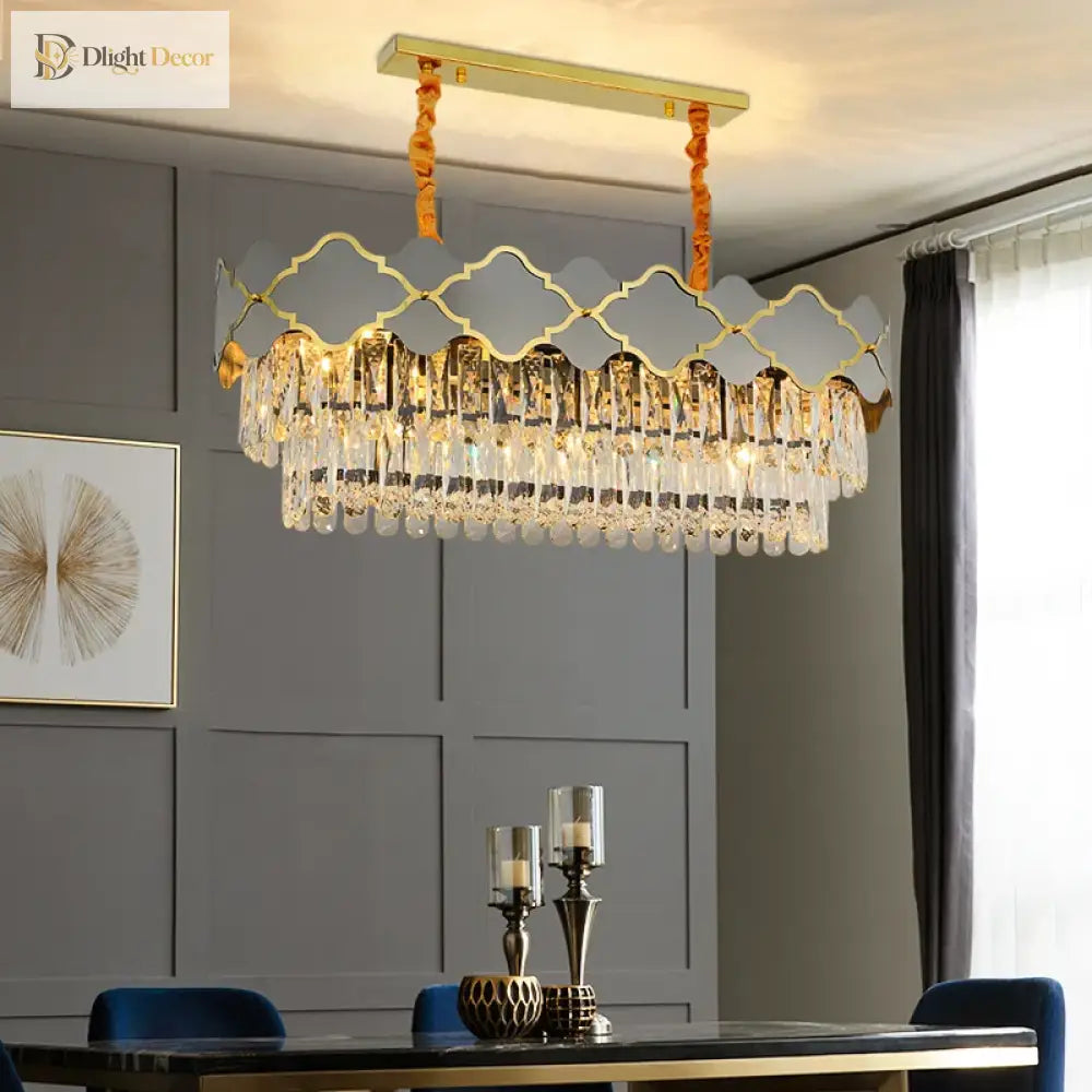 Postmodern Light Stainless Steel Crystal Chandelier - Starry Sky Illumination For Living Dining And