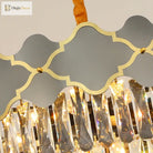 Postmodern Light Stainless Steel Crystal Chandelier - Starry Sky Illumination For Living Dining And