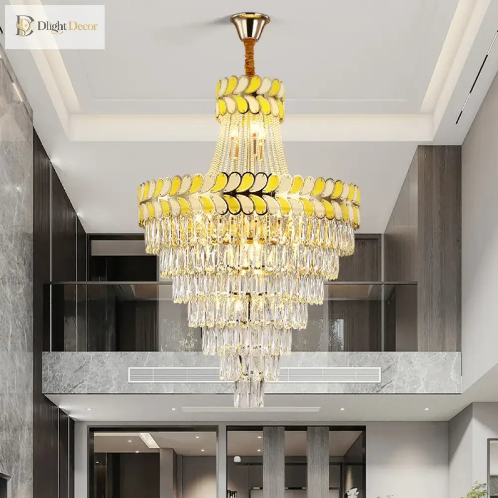Postmodern Crystal Chandelier - Elegance For Living Rooms Villa Halls Duplex Stairwells And Middle