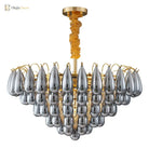 Postmodern Stainless Steel Round Led Chandelier - Designer Lighting Fixture For Dining Rooms