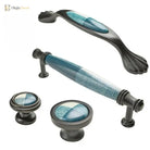Precision Ceramic Cabinet Handles – American Style Plaid Knobs for Wardrobes and Kitchen Furniture Handles