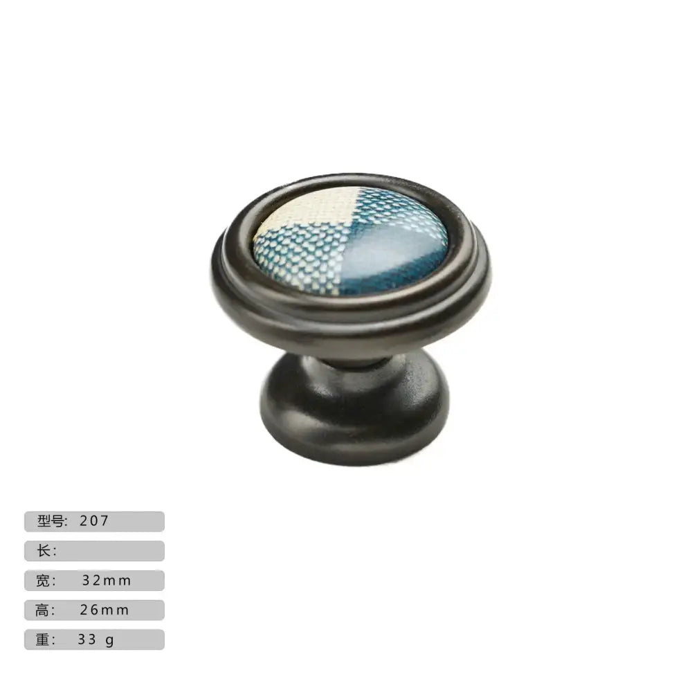 Precision Ceramic Cabinet Handles – American Style Plaid Knobs for Wardrobes and Kitchen Furniture 207-1 Handles