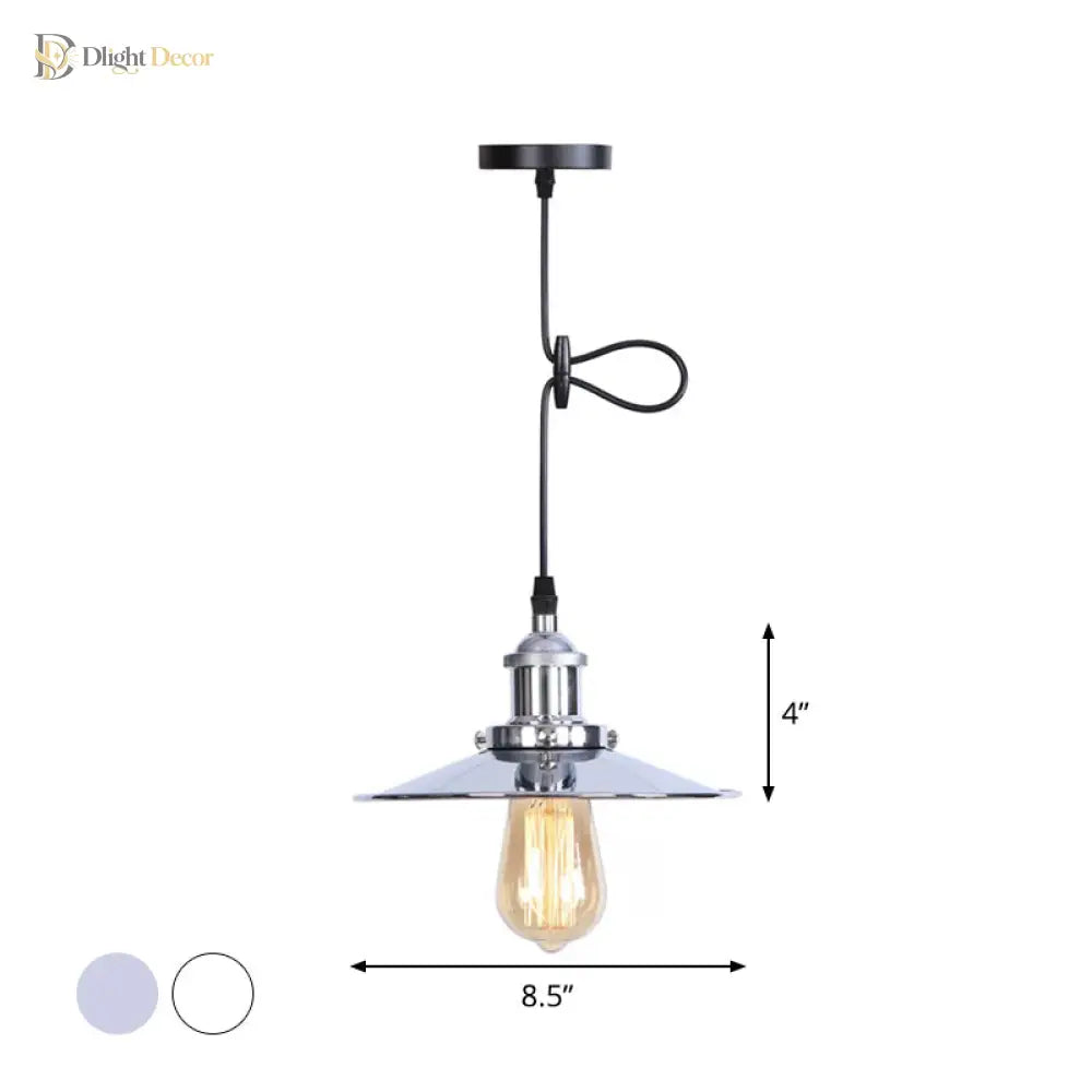 Raelynn Space With The Flared Hanging Light Fixture: Modern Industrial Meets Versatility