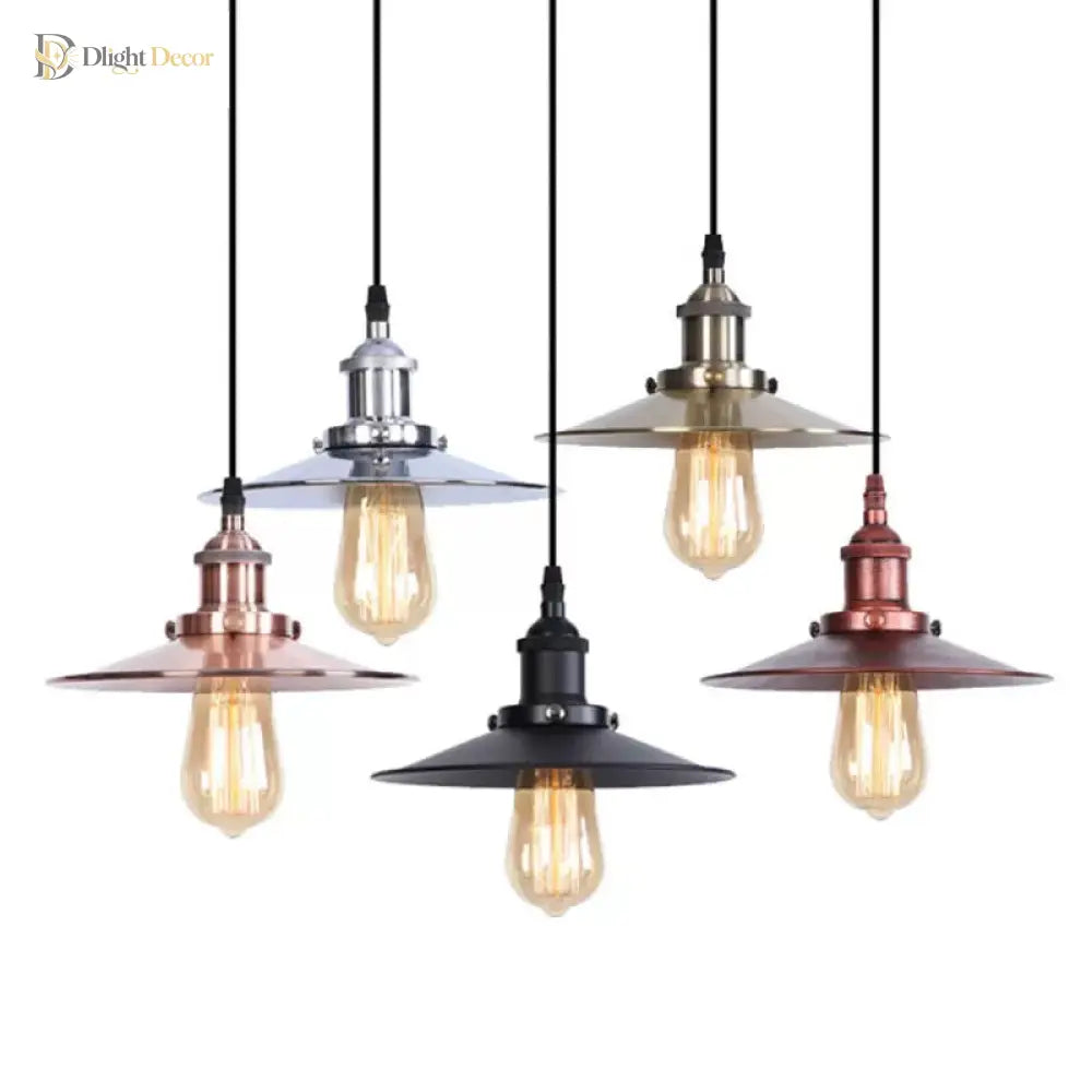Raelynn Space With The Flared Hanging Light Fixture: Modern Industrial Meets Versatility
