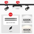 Rail Floodlight LED Clothing Store Track Light Kitchen Balcony Studio Whole Set Led Spot Lamp Home Modern Decoration