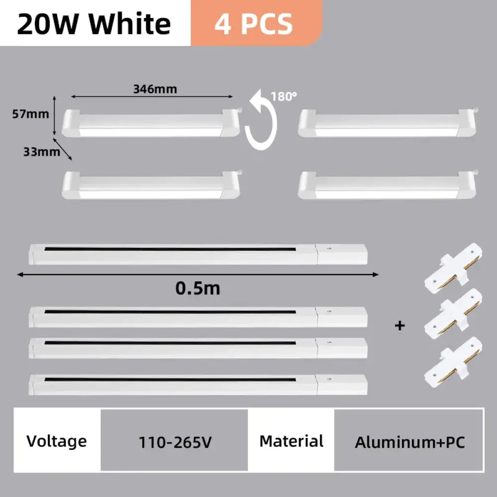 Rail Floodlight LED Clothing Store Track Light Kitchen Balcony Studio Whole Set Led Spot Lamp Home Modern Decoration
