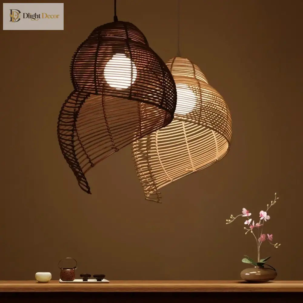 Rattan Tea House Pendant Light - Vintage Elegance For Your Dining Kitchen Or Restaurant Space Lights