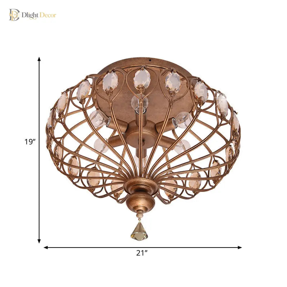 Reese Crystal Cage Chandelier: Modern Elegance Meets Timeless Charm