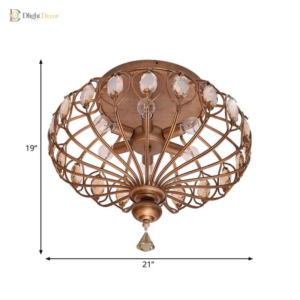 Reese Crystal Cage Chandelier: Modern Elegance Meets Timeless Charm