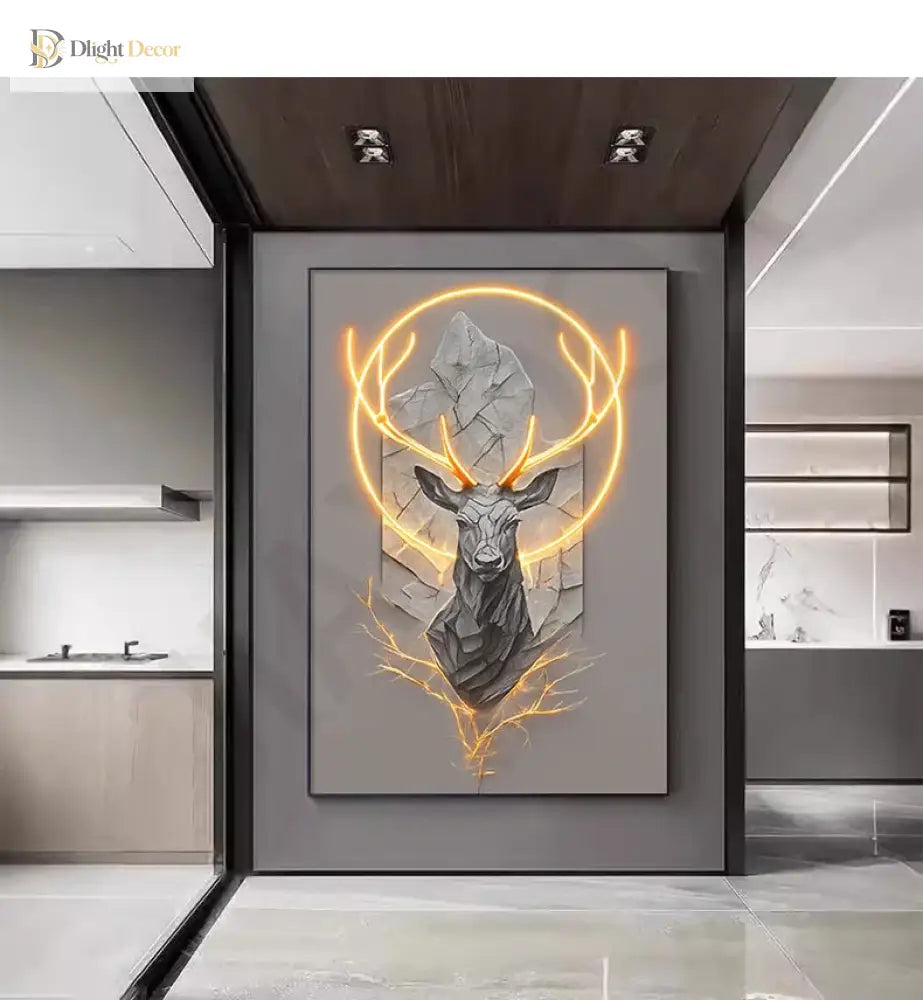 Dlight Decor Reindeer Wall Glow for Luxe Entry Spaces Wall Art