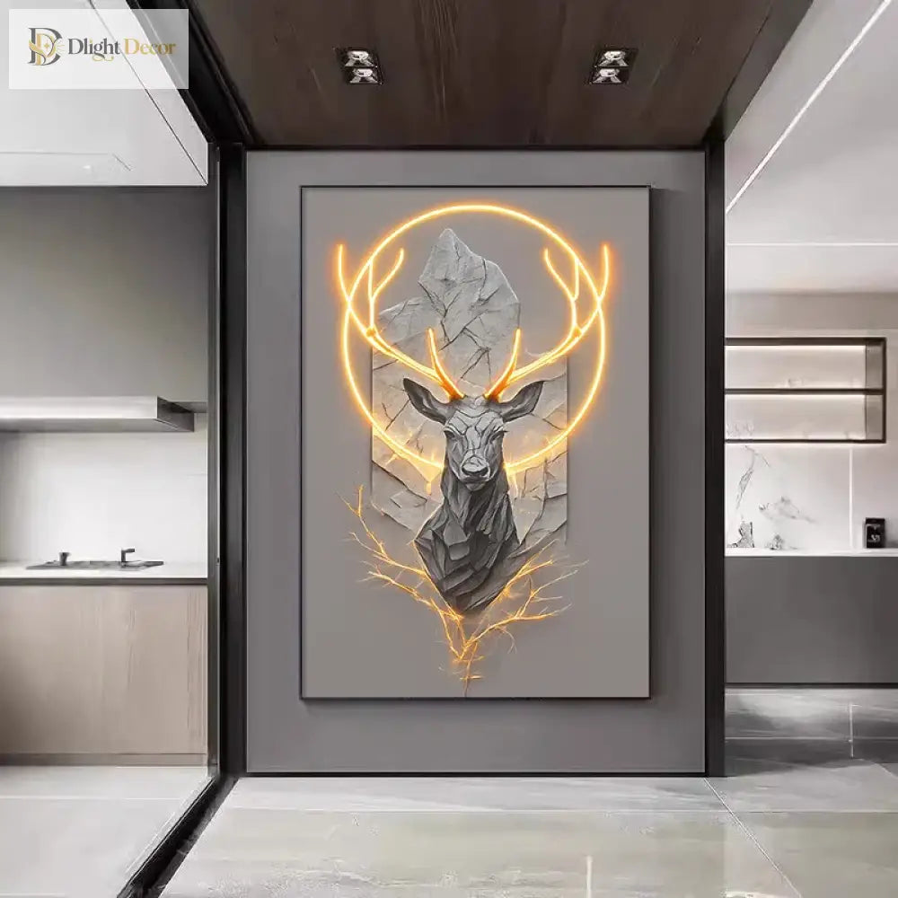 Dlight Decor Reindeer Wall Glow for Luxe Entry Spaces Wall Art