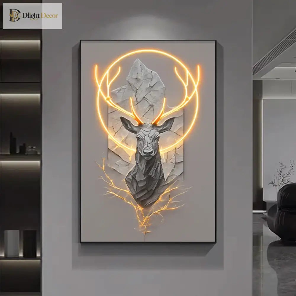 Dlight Decor Reindeer Wall Glow for Luxe Entry Spaces Wall Art