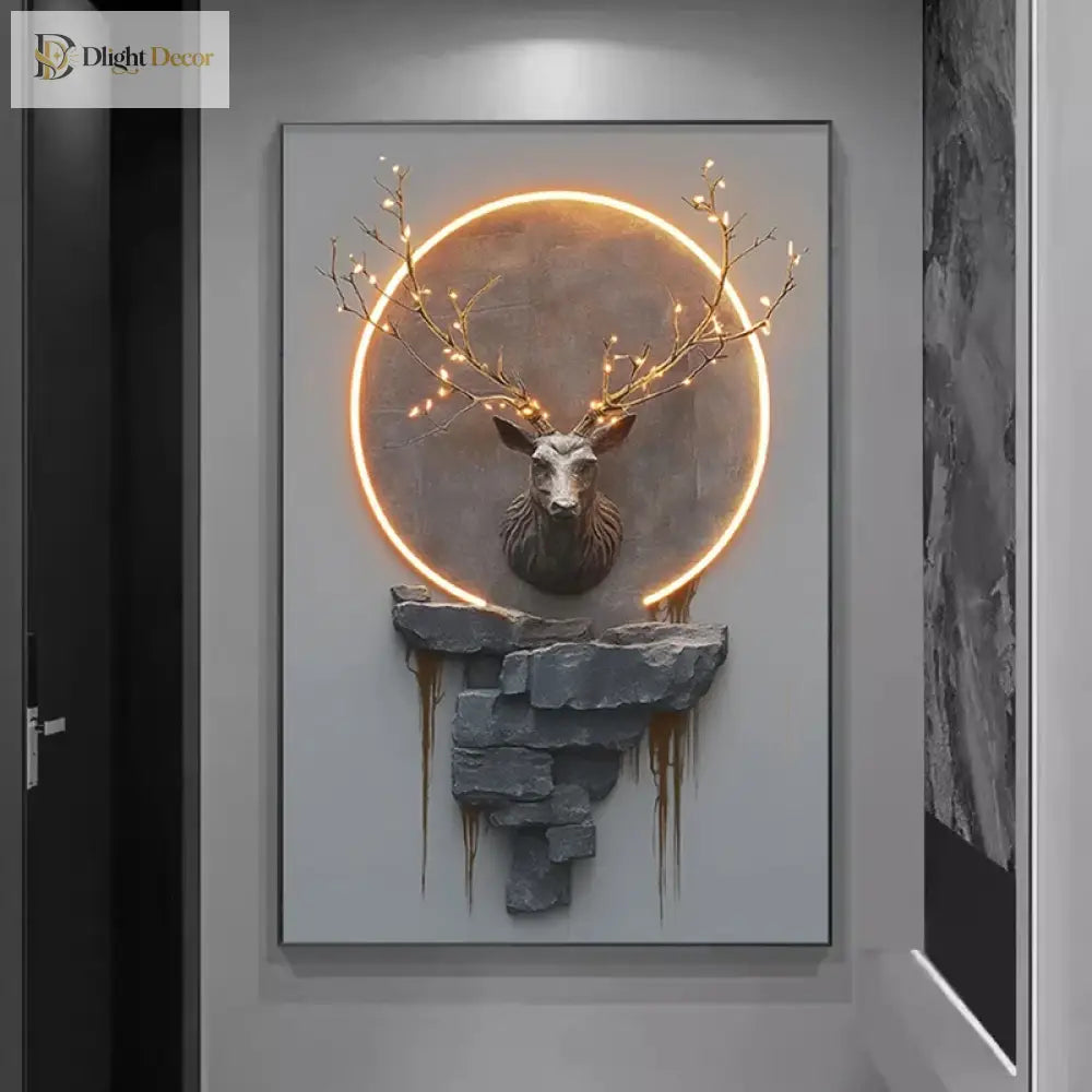 Dlight Decor Reindeer Wall Glow for Luxe Entry Spaces Wall Art