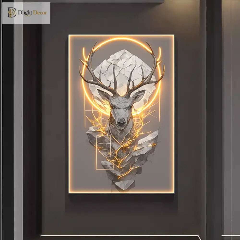 Dlight Decor Reindeer Wall Glow for Luxe Entry Spaces Wall Art