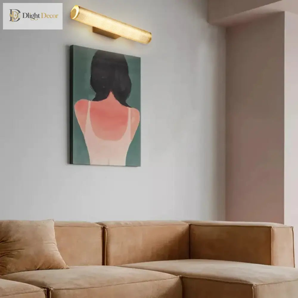 Brass Iron Wall Lamp - Led Indoor Decor Light Luxury Sconce For Mirror Lights Living Room Bedroom