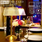 Crystal Diamond Table Lamp - Retro Led Bar Desk With Usb Rechargeable Eye Protection Night Light