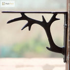 Retro iron triangle shelf bracket corner mount with long bar and star-shaped arm