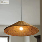 Minimalist Rattan Dou Pendant Light - Hand - Knitted Elegance For Dining Living And Kitchen Spaces