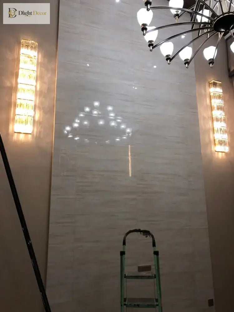 Riley - Luxury Rectangle Crystal Wall Silve Lamp For Department Aisle Corridor Bedroom Sconce Tv