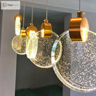 Round Crystal Pendant Light For Living Room Dining Stair Lamp Decoration Exhibition Hall Pendant