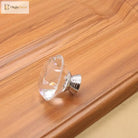 Round Cut Crystal Ball Knobs – Polished Chrome Cabinet Handles in 30mm 40mm 50mm (Clear Pink Blue Green Amber) Knob
