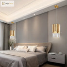 Round Gold K9 Crystal Led Chandelier For Living Spaces - Dining Bedroom And More Pendant Lights