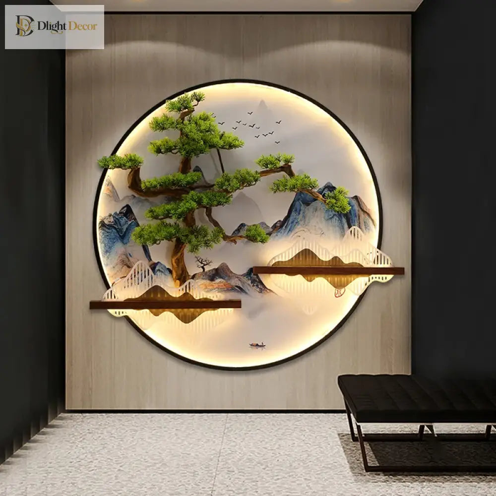 Dlight Decor Round 3D LED Wall Art Light Wall Art