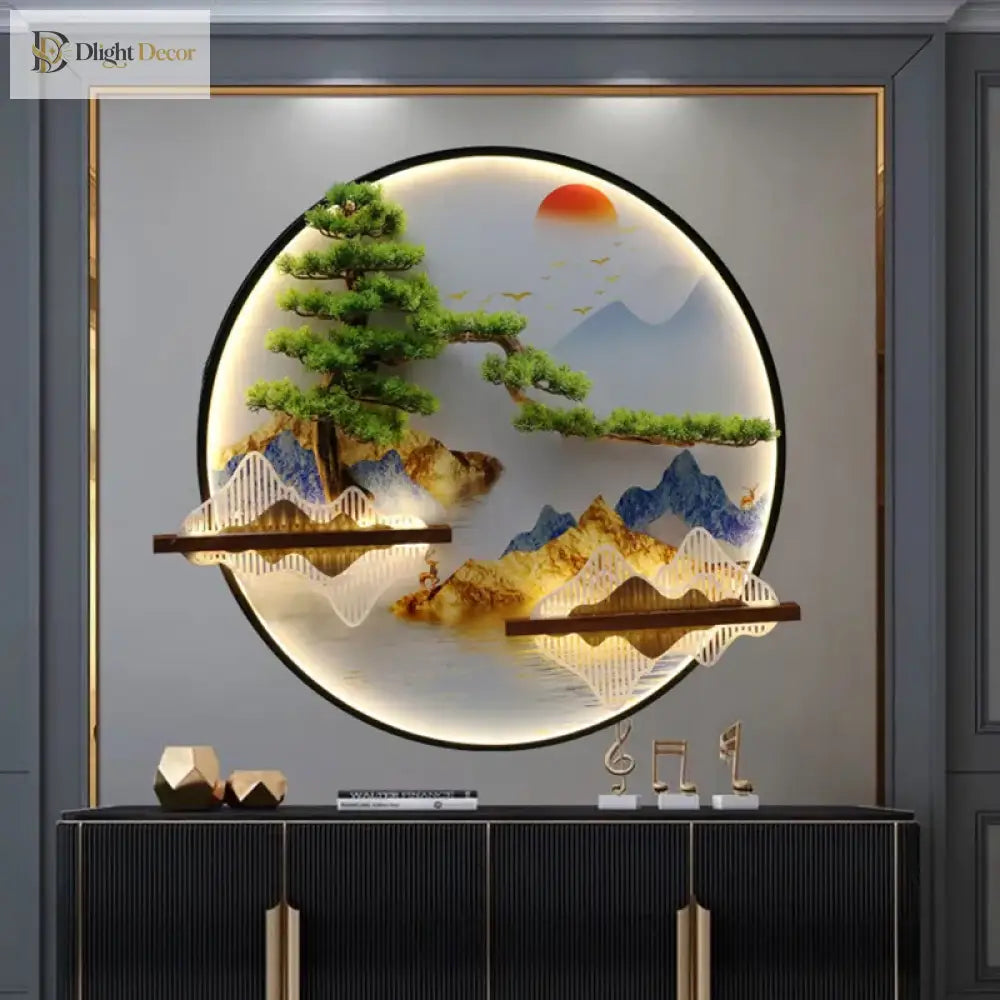 Dlight Decor Round 3D LED Wall Art Light Wall Art