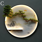Dlight Decor Round 3D LED Wall Art Light C / Dia 80cm / Dimmable warm light|Black border Wall Art