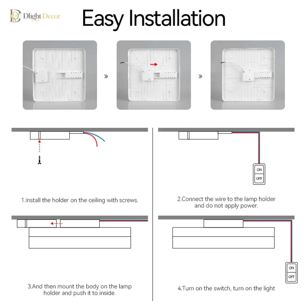 Modern Led Panel Light For Indoor Spaces - Versatile Round & Square Ceiling Lamp Fixture Ceiling