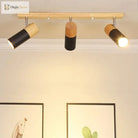 Rotatable Wooden Ceiling Lights - Adjustable Spotlight For Living Room Bedroom Dining And Cloakroom