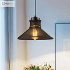 Maxwell - Industrial Cage Pendant Light With Cone Shade (Rust/Black Finish)
