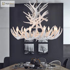 Rustic Antler Chandelier - Industrial Wind Lamps For Restaurant Internet Cafe And Hotel Decor