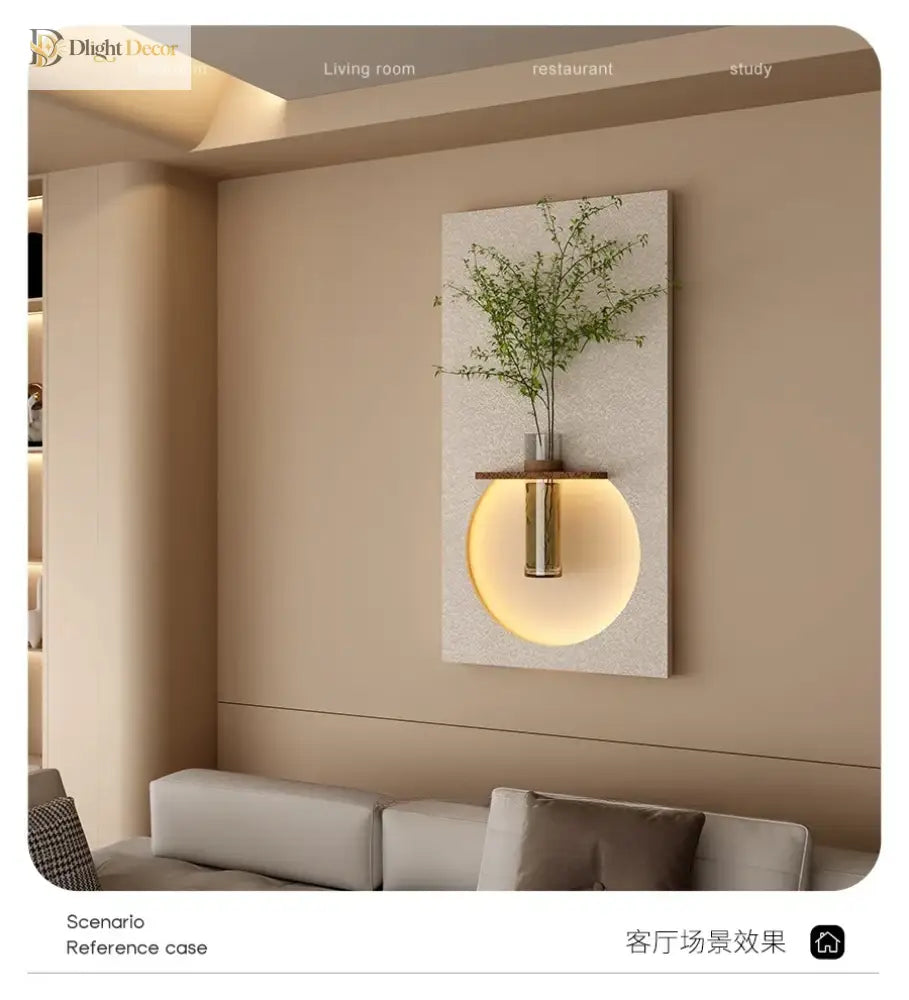 Dlight Decor Sandstone Vase Wall Lamp for Hallways Wall Art