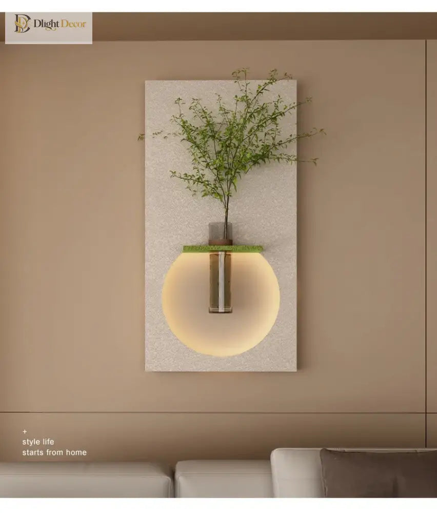 Dlight Decor Sandstone Vase Wall Lamp for Hallways Wall Art
