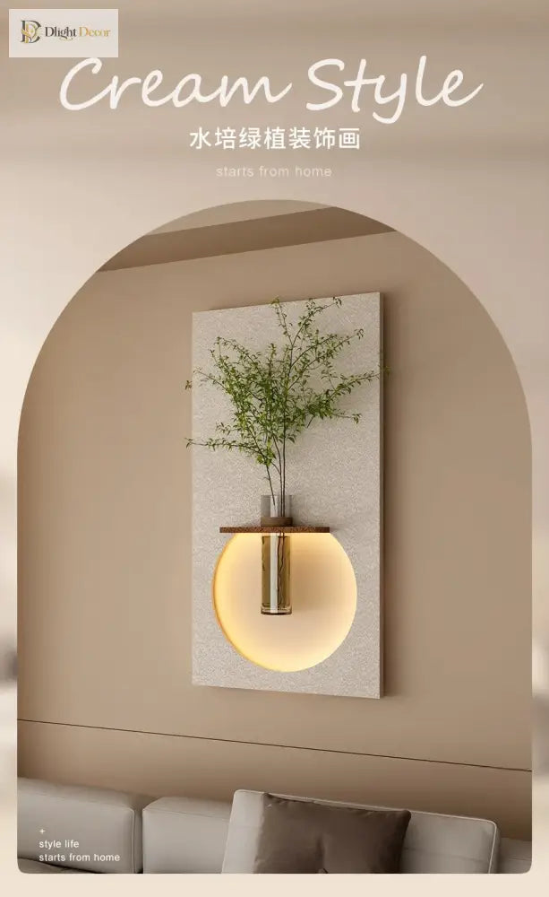 Dlight Decor Sandstone Vase Wall Lamp for Hallways Wall Art