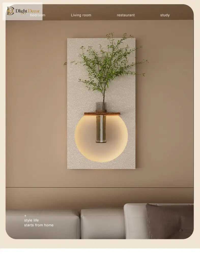 Dlight Decor Sandstone Vase Wall Lamp for Hallways Wall Art